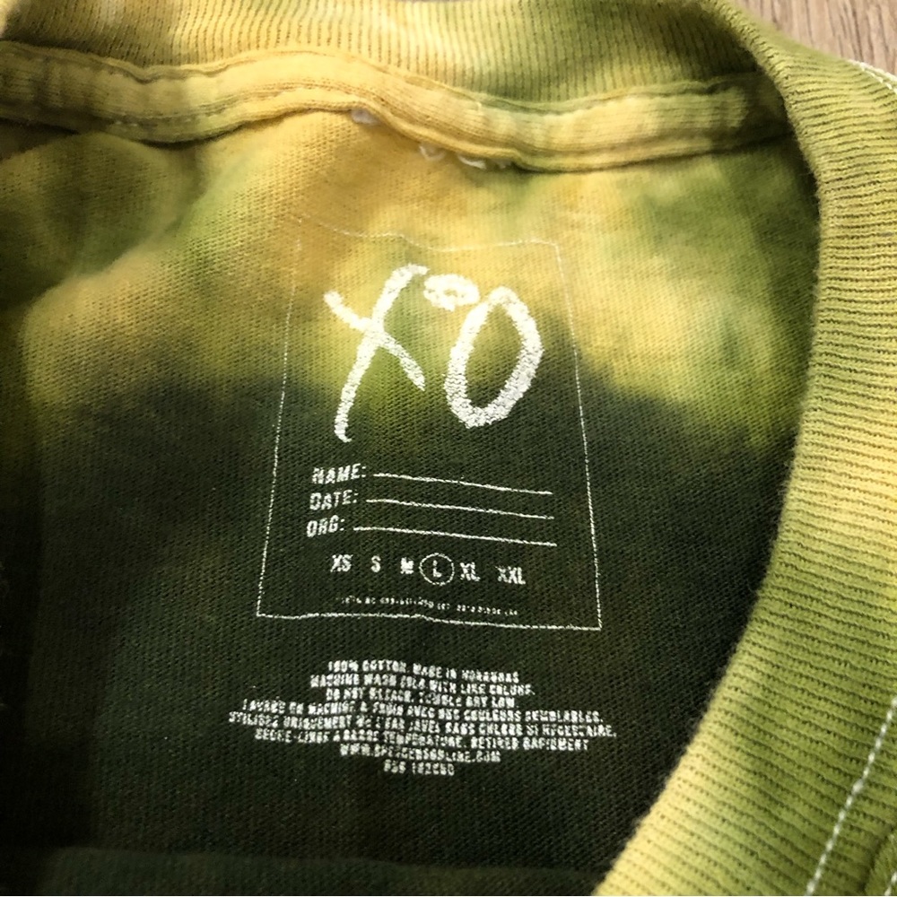 XO NAV Brown Boy Tie Dye Bad Habits Rap Short Sleeve T-shirt Size Large - Picture 2 of 4